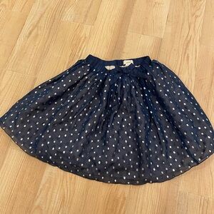 Peek Navy Blue  Skirt with Gold Dots